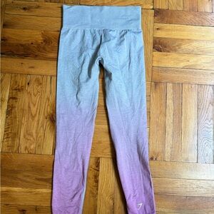 Gymshark Gray and Pink Ombré Leggings